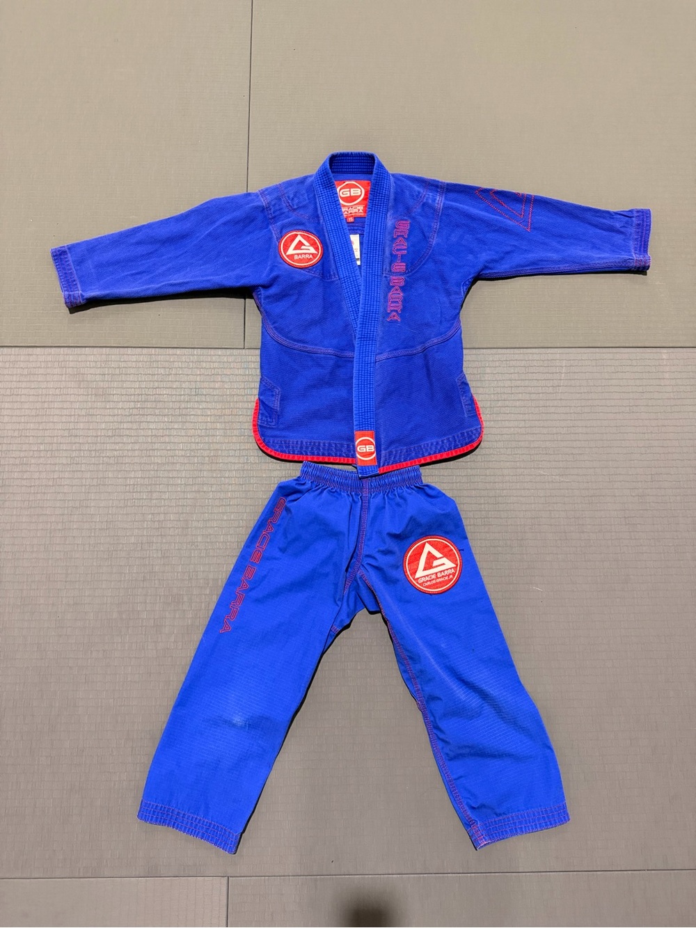 Gracie Barra Y5 - Kids Blue & Red Brazilian Jiu-Jitsu Gi